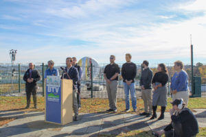 November 2, 2022 Press Conference at Burlington International Airport to Unveil ARC Industries' wind Turbine Pilot Project with BED